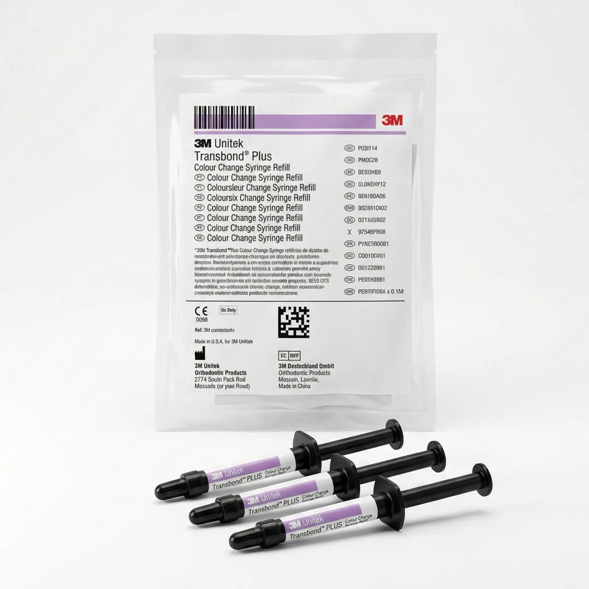 3M Unitek Transbond Plus Colour Change Syringe Refill (Pack of 4)